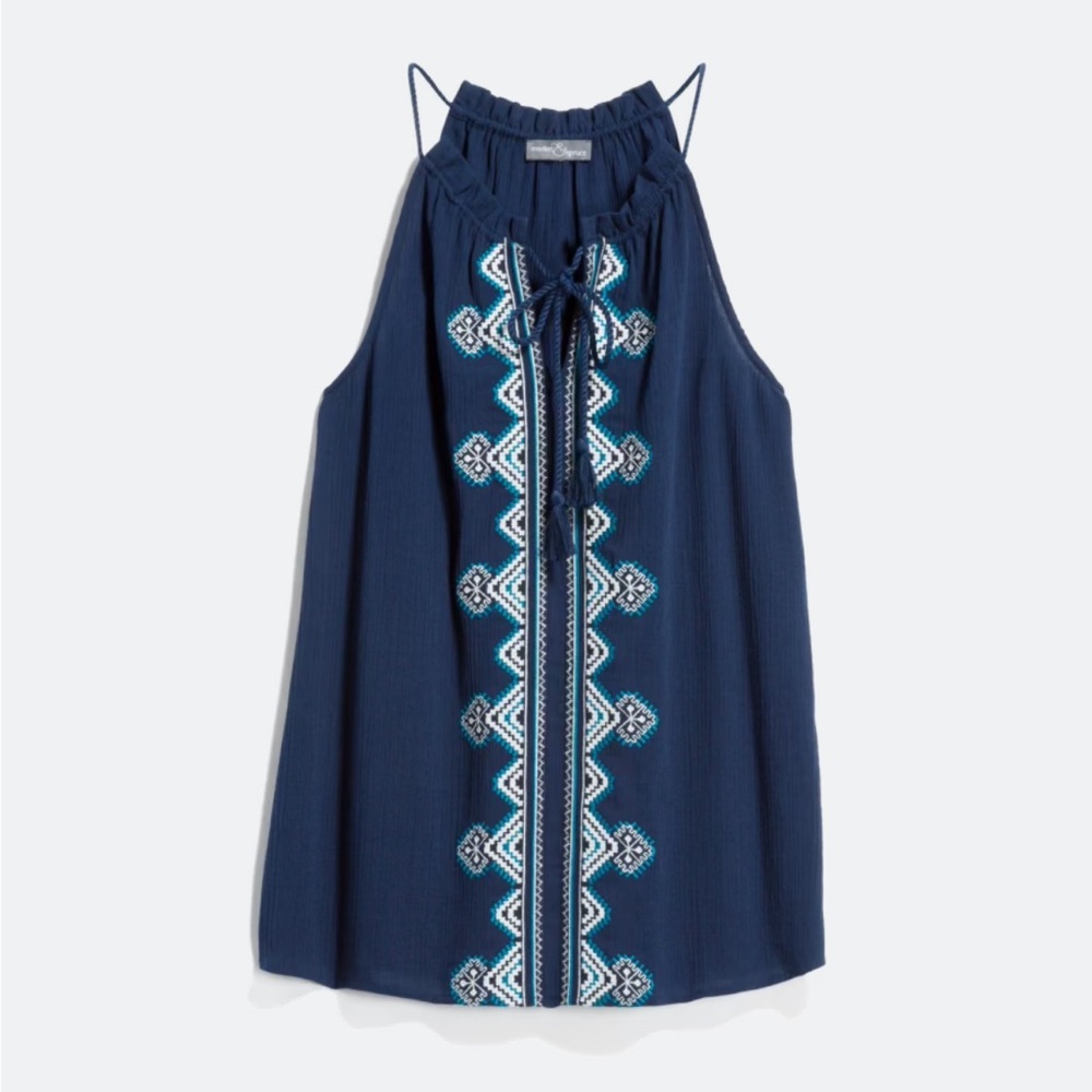 Embroidered Tank Top